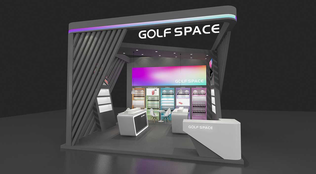 EeIE会展展台设计-GOLF SPACE-深圳展台搭建设计